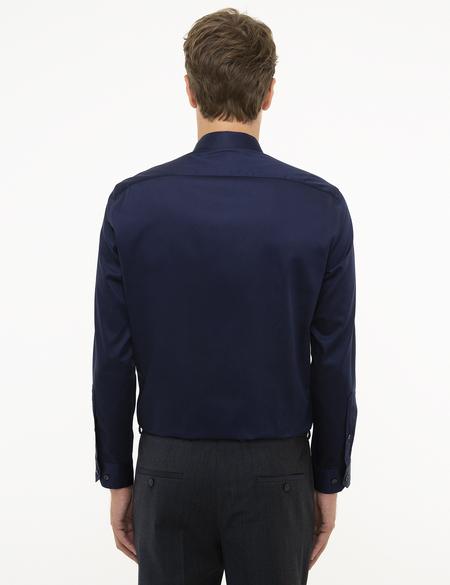 Lacivert Regular Fit Uzun Kollu Klasik Gömlek - 50207634037
