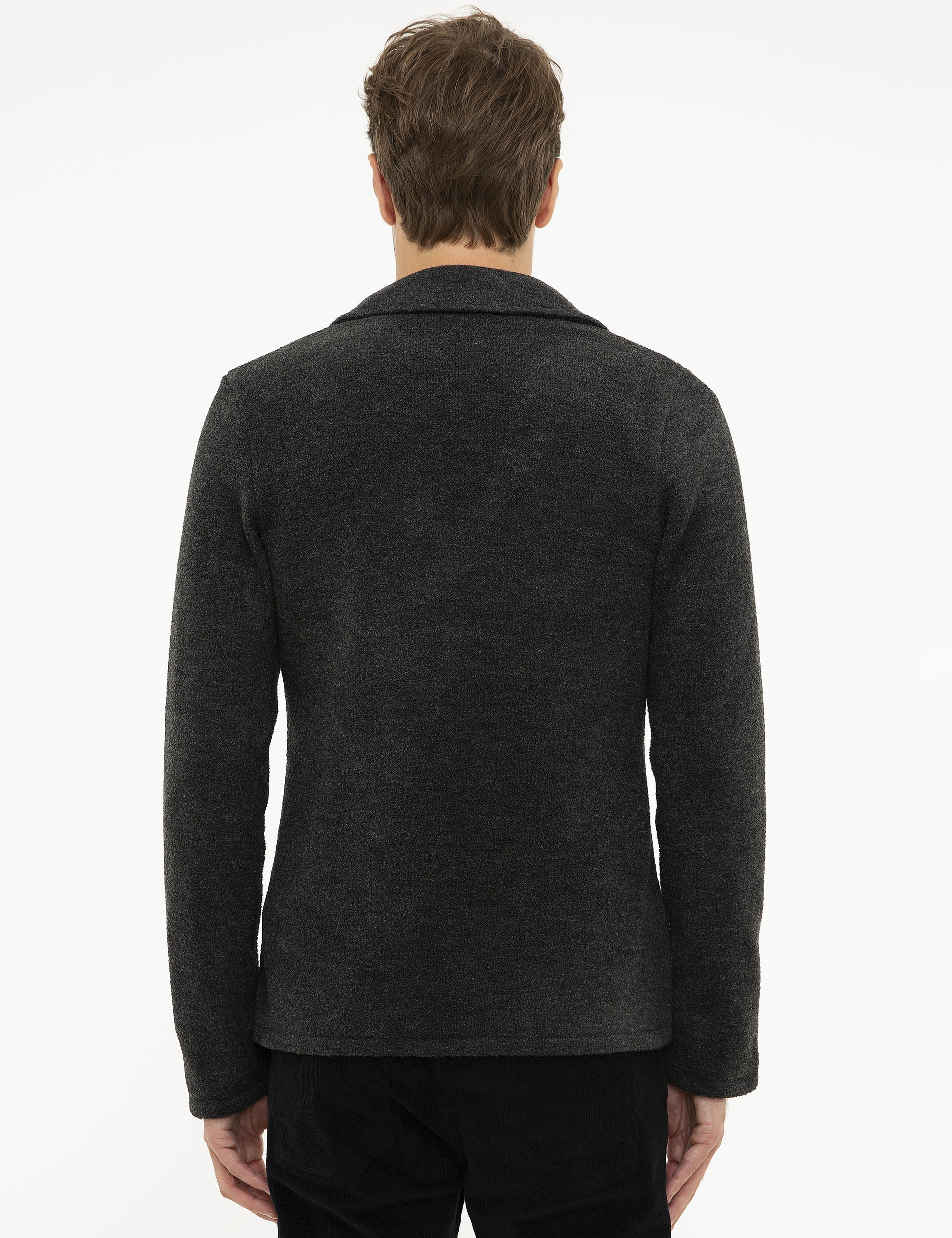 Füme Slim Fit Triko Hırka - Image 4