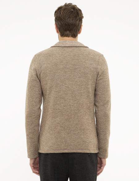 Bej Slim Fit Triko Hırka - 50208825026