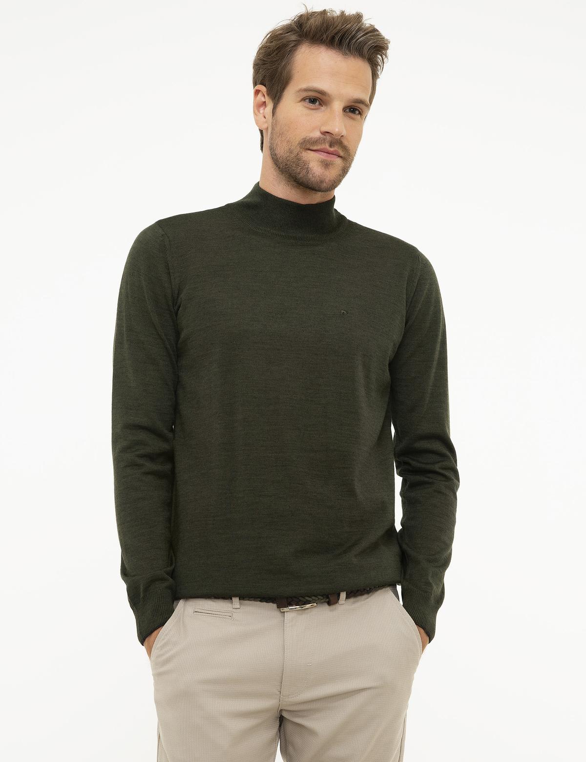 Yeşil Triko Kazak - 50206758036