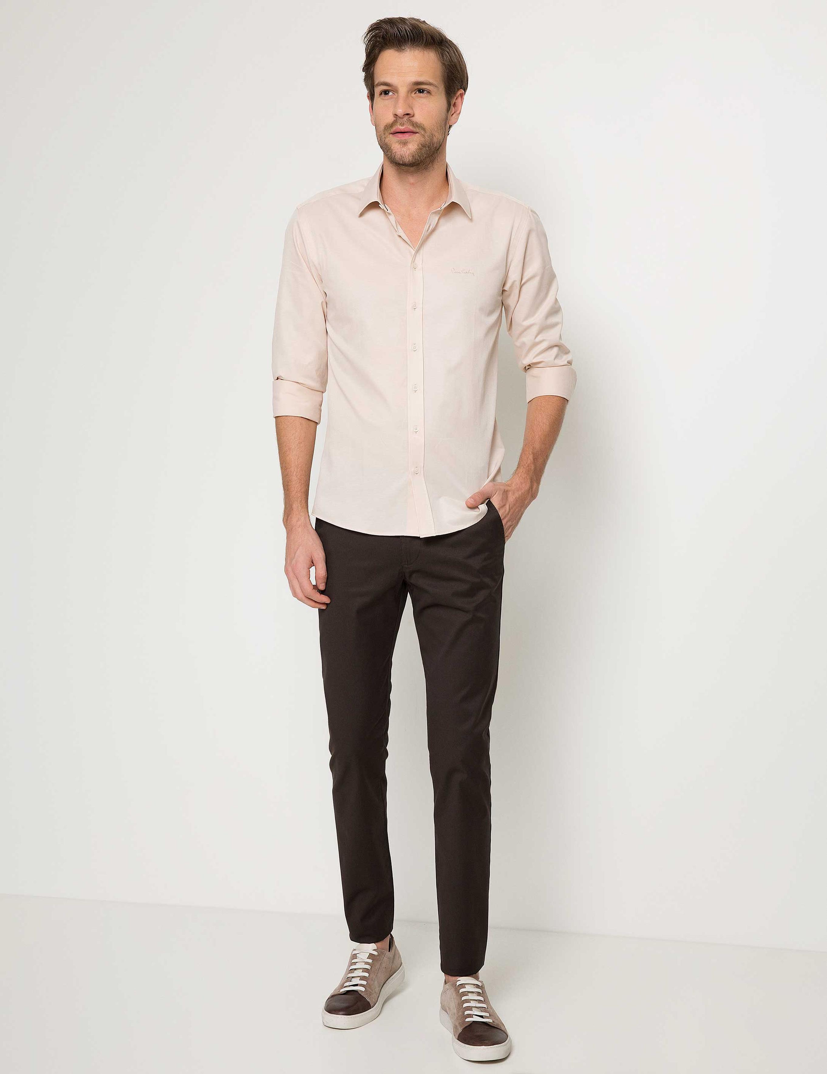 Slim Kahverengi Gömlek