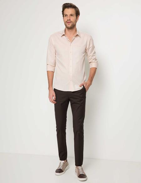 Slim Kahverengi Gömlek - 50179054077