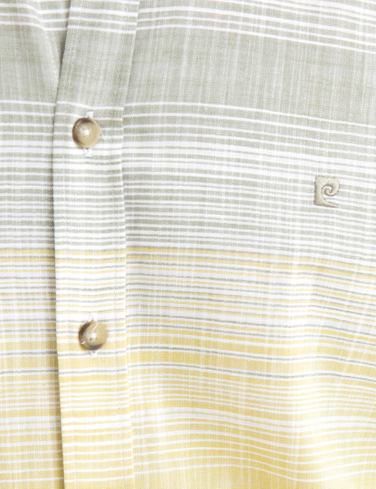 Sarı Detaylı Slim Fit Gömlek - 50188490019