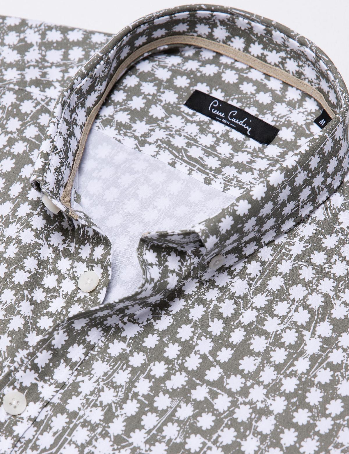 Haki Slim Fit Uzun Kollu Gömlek - 50189484001