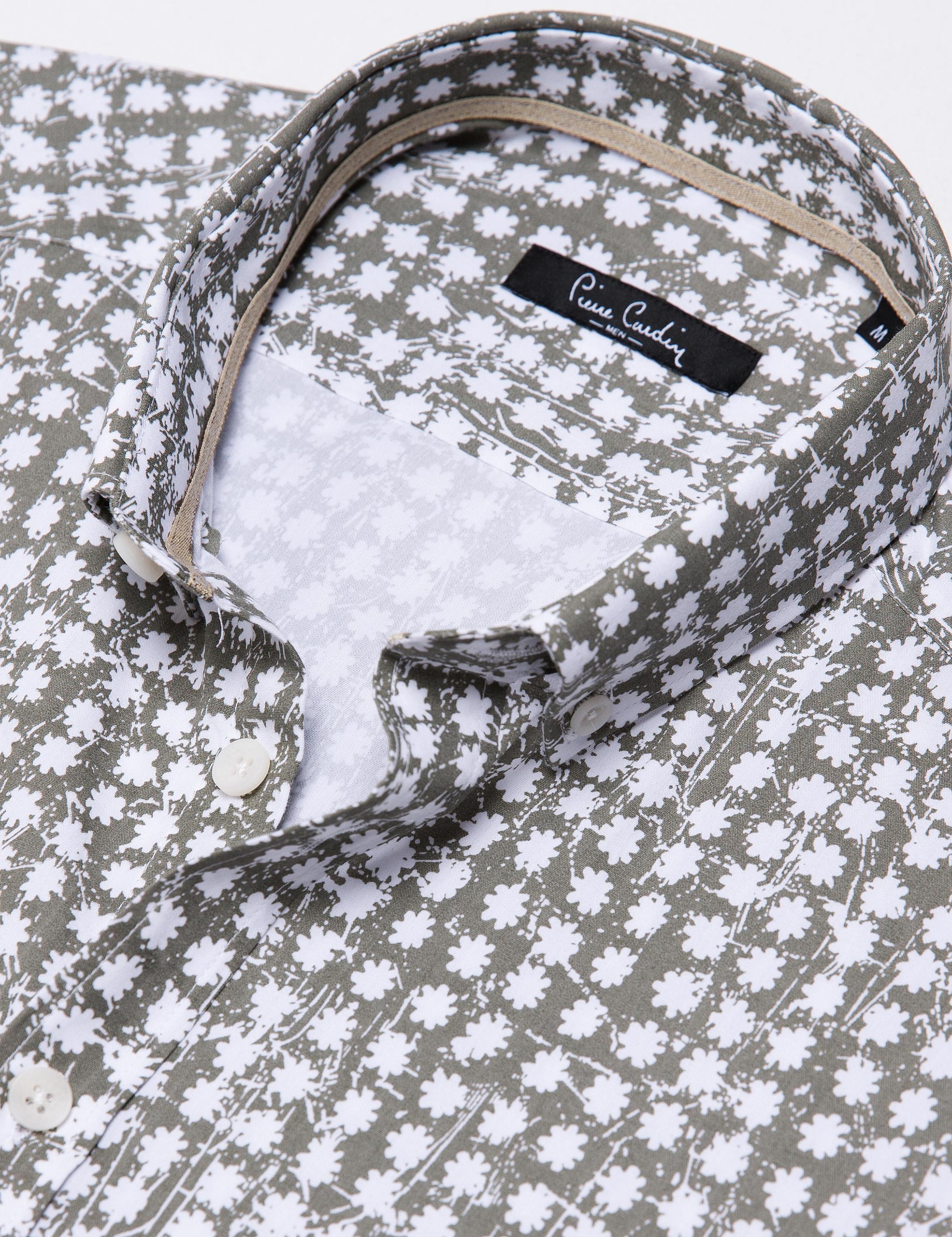 Haki Slim Fit Uzun Kollu Gömlek