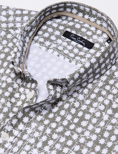 Haki Slim Fit Uzun Kollu Gömlek - 50189484001