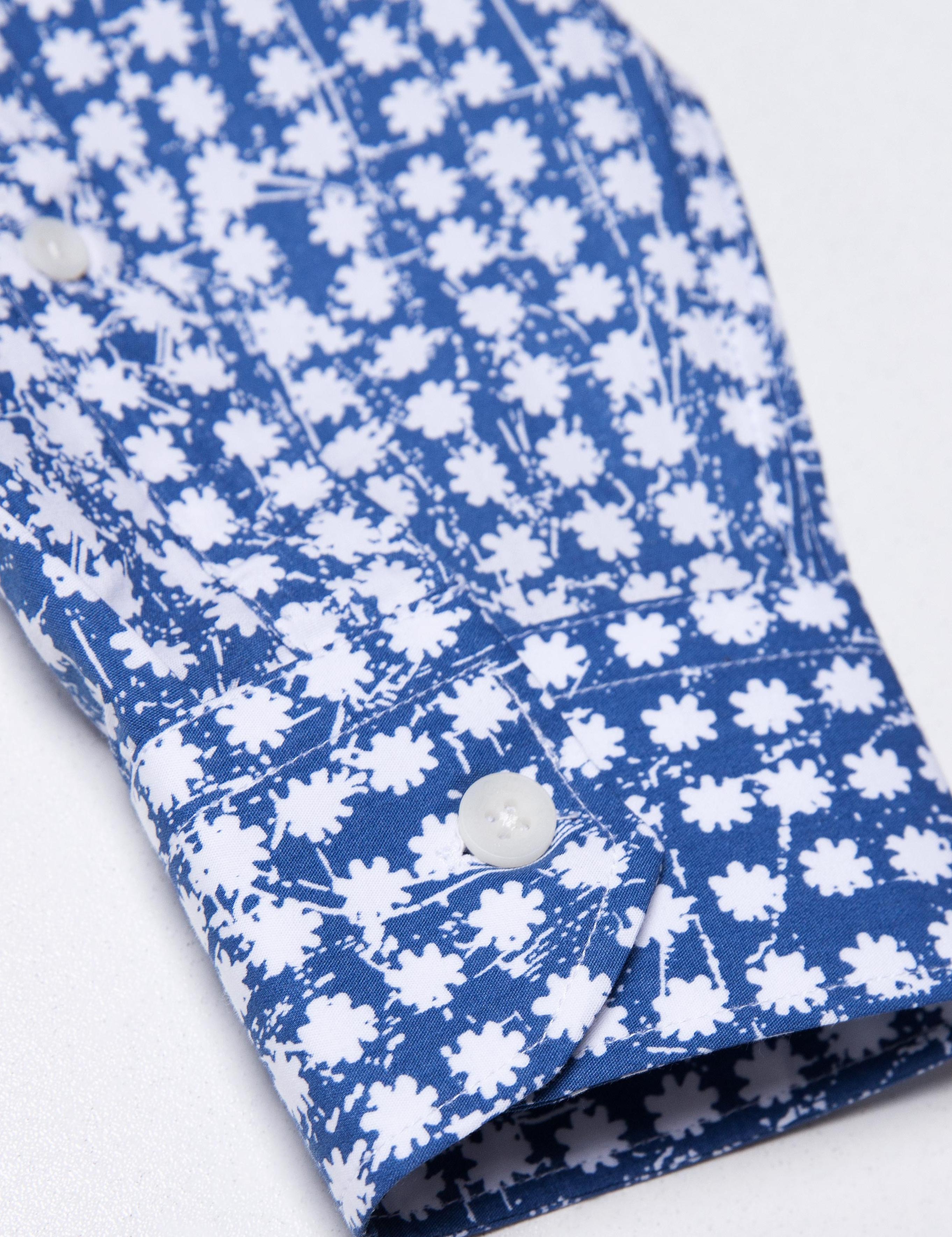 Koyu Mavi Slim Fit Uzun Kollu Gömlek