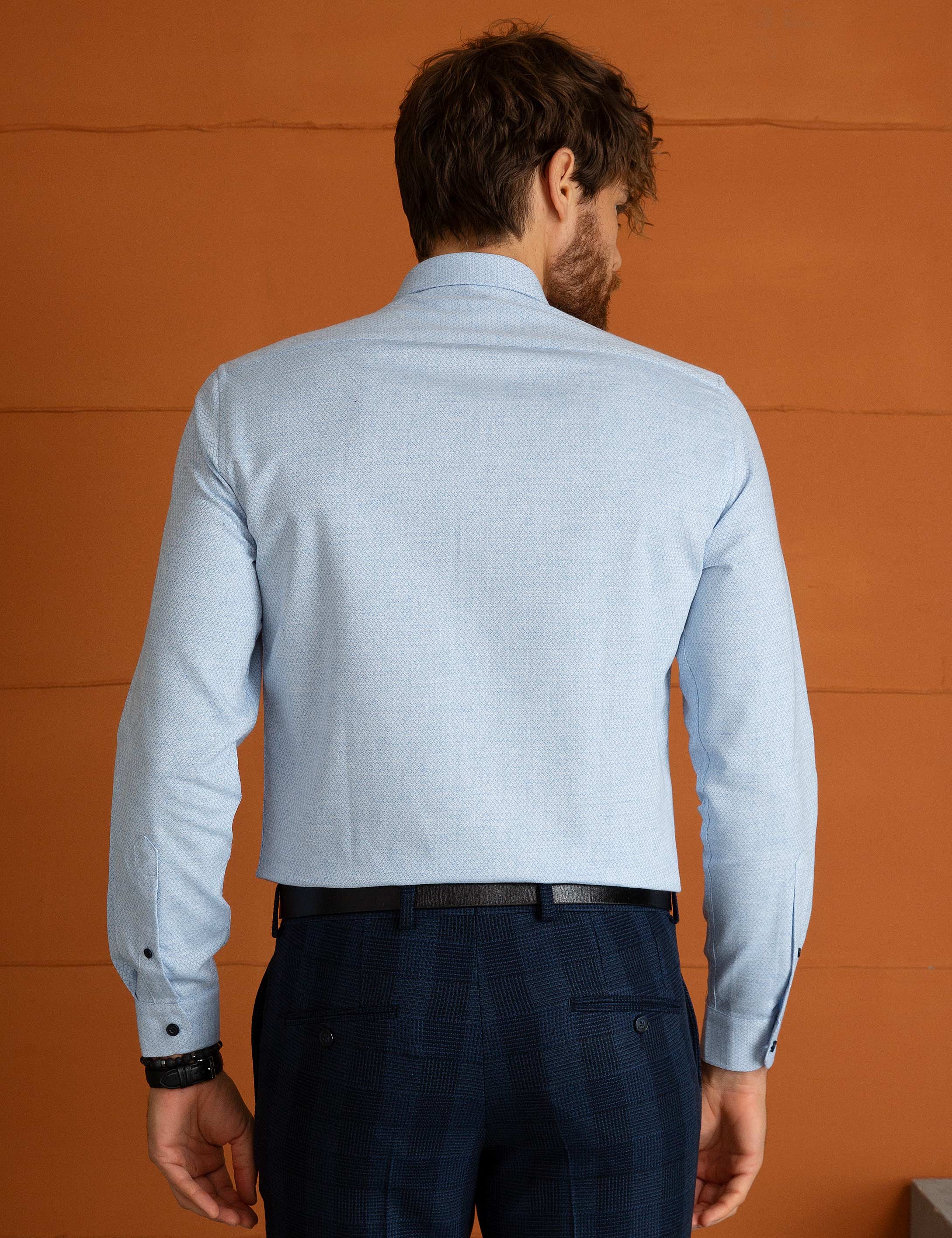 Açık Mavi Slim Fit Gömlek - 50194552029