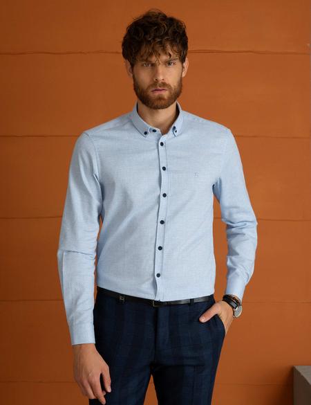 Açık Mavi Slim Fit Gömlek - 50194552029