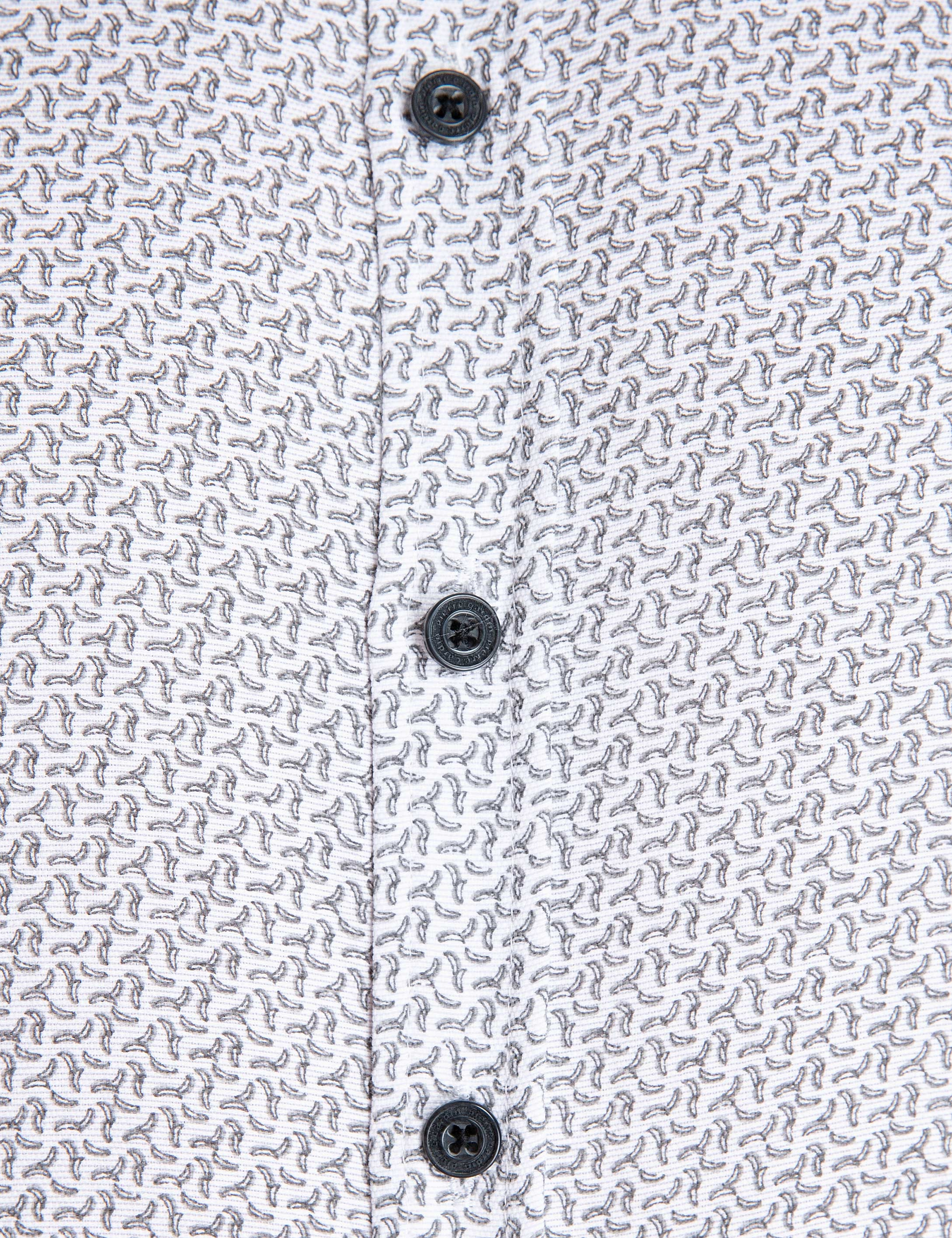 Gri Slim Fit Gömlek - Image 4