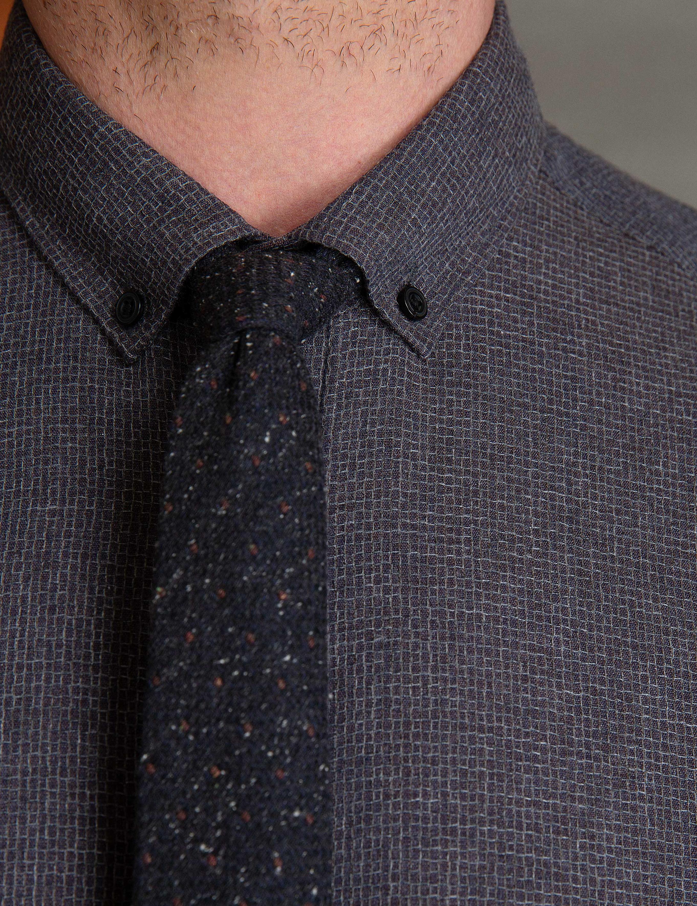 Koyu Kahverengi Slim Fit Gömlek