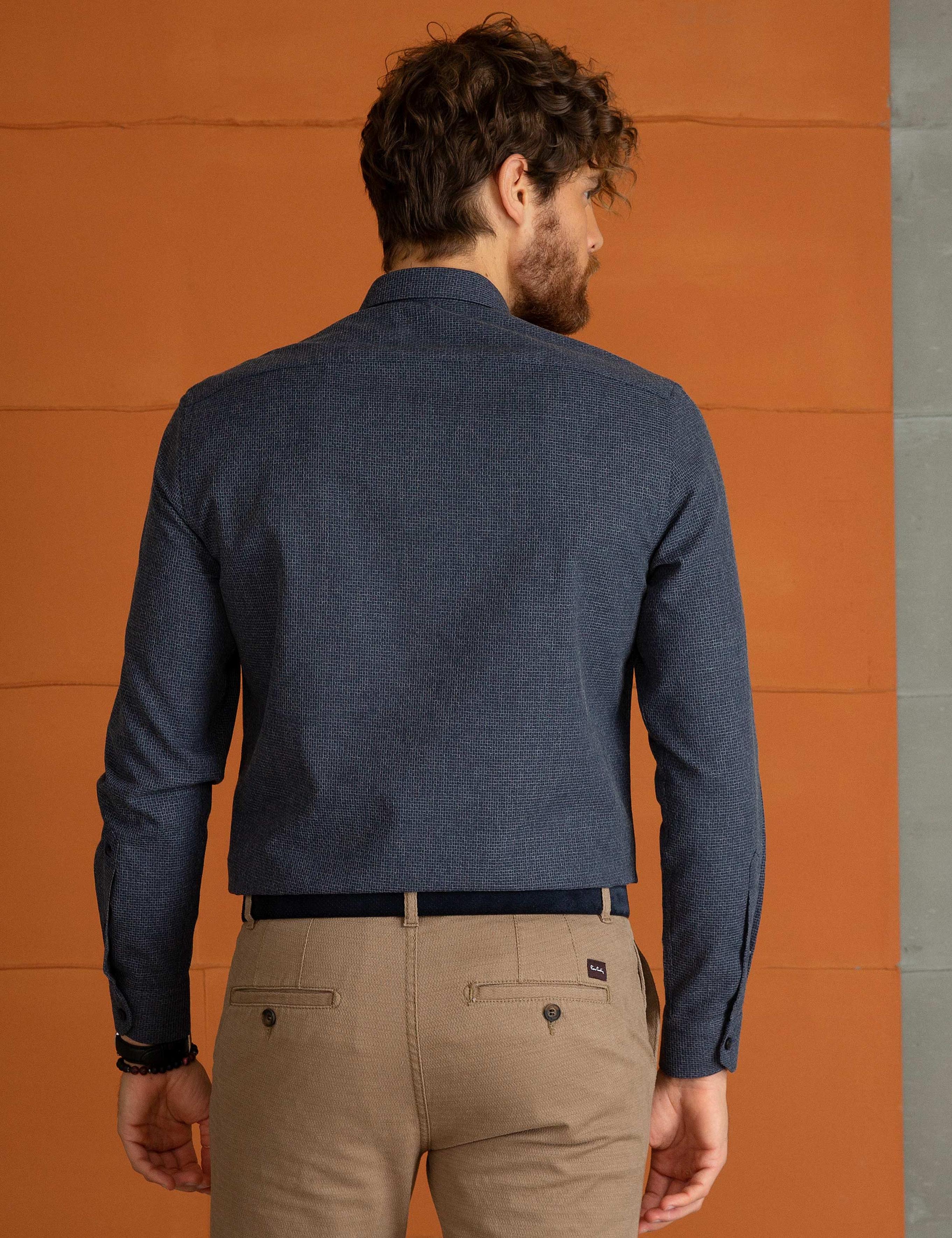 Lacivert Slim Fit Gömlek