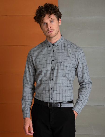 Gri Regular Fit Gömlek - 50195483010