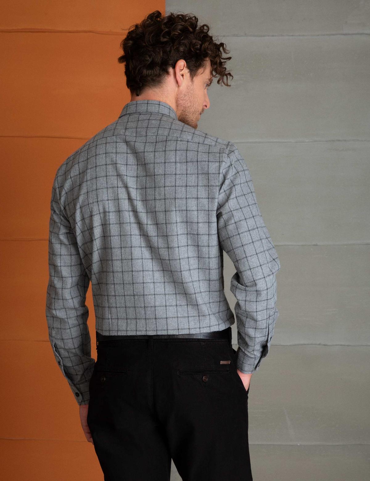 Gri Regular Fit Gömlek - 50195483010