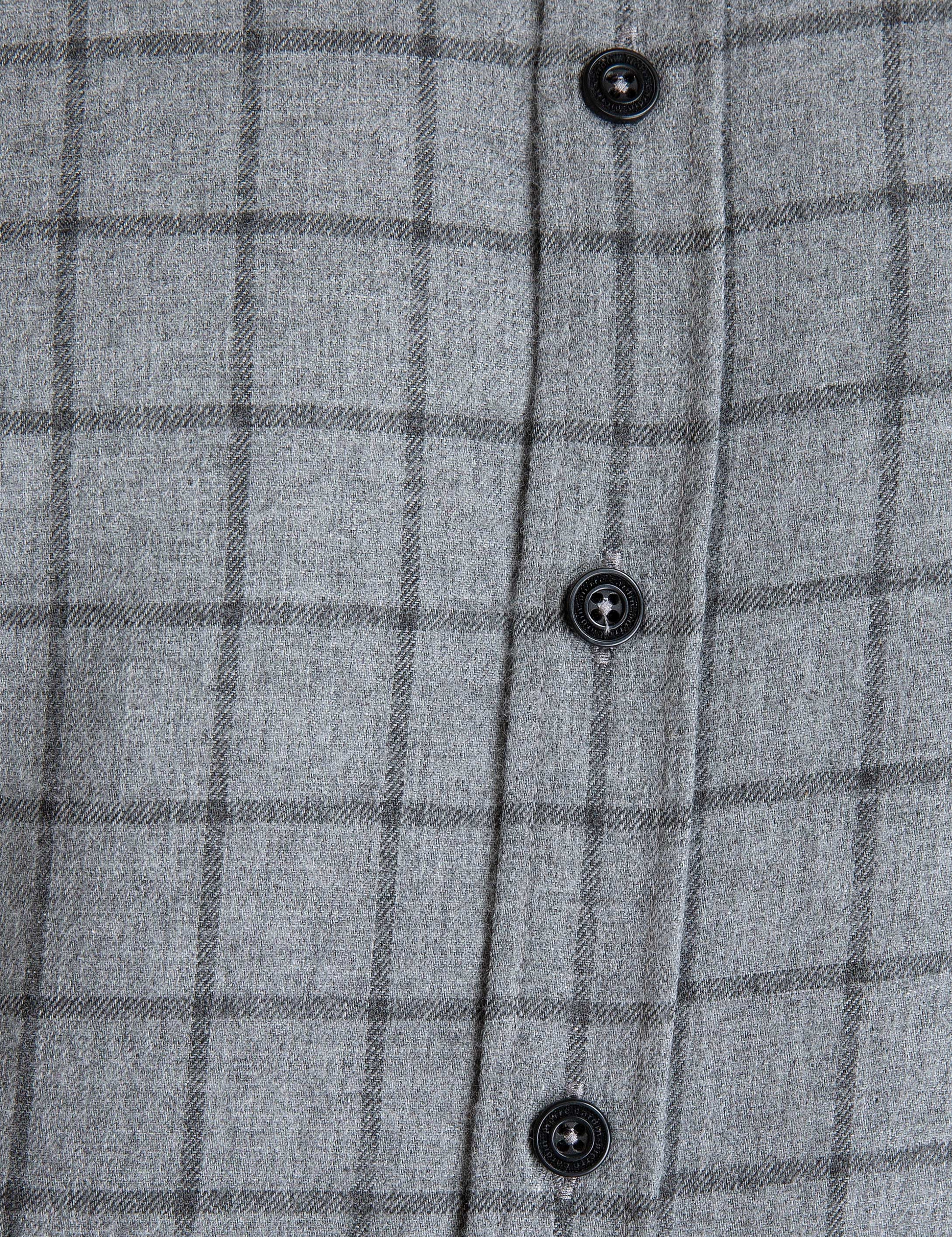 Gri Regular Fit Gömlek - Image 4