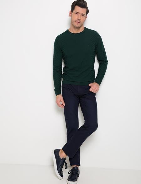 Yeşil Triko Kazak - 50174902093