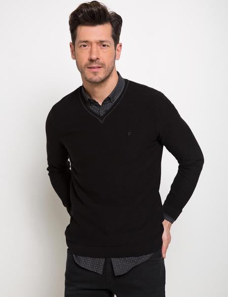 Siyah Triko Kazak - 50175317073