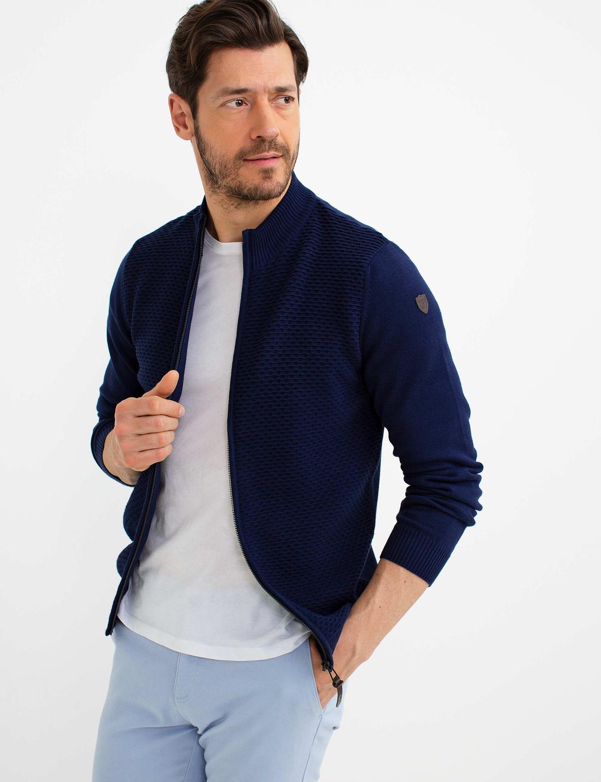 Lacivert Triko Hırka