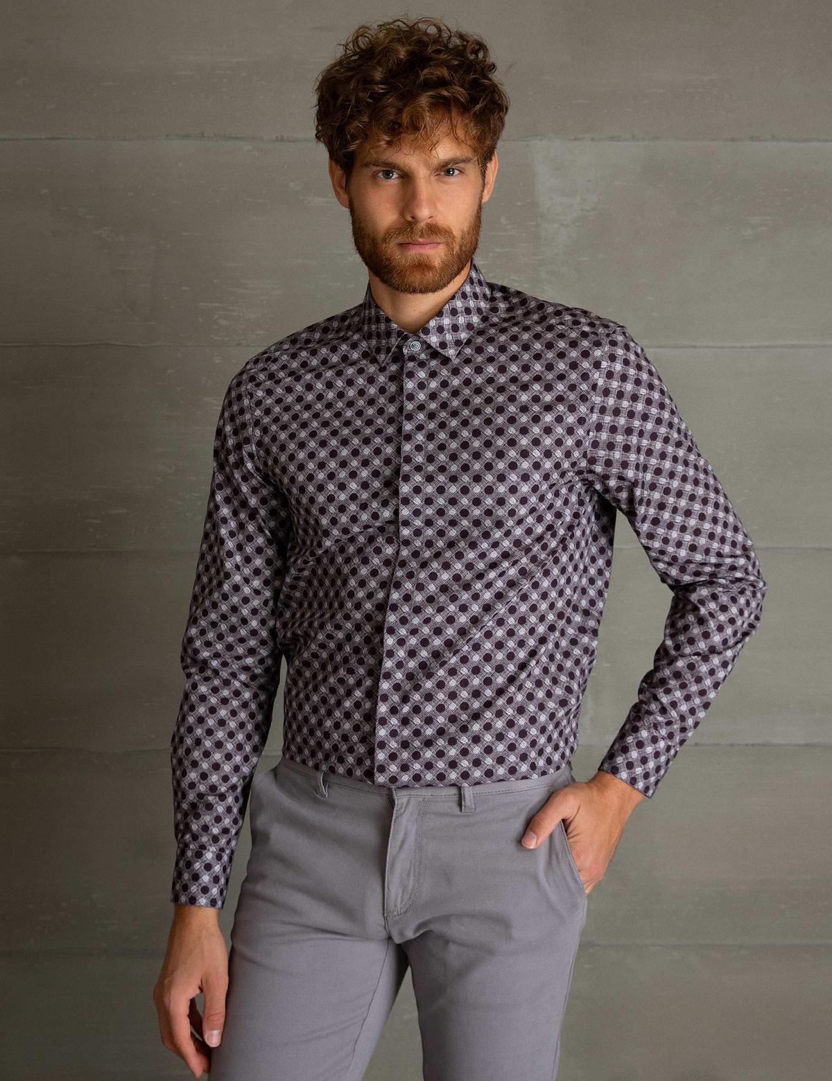 Bordo Slim Fit Gömlek - 50193515001