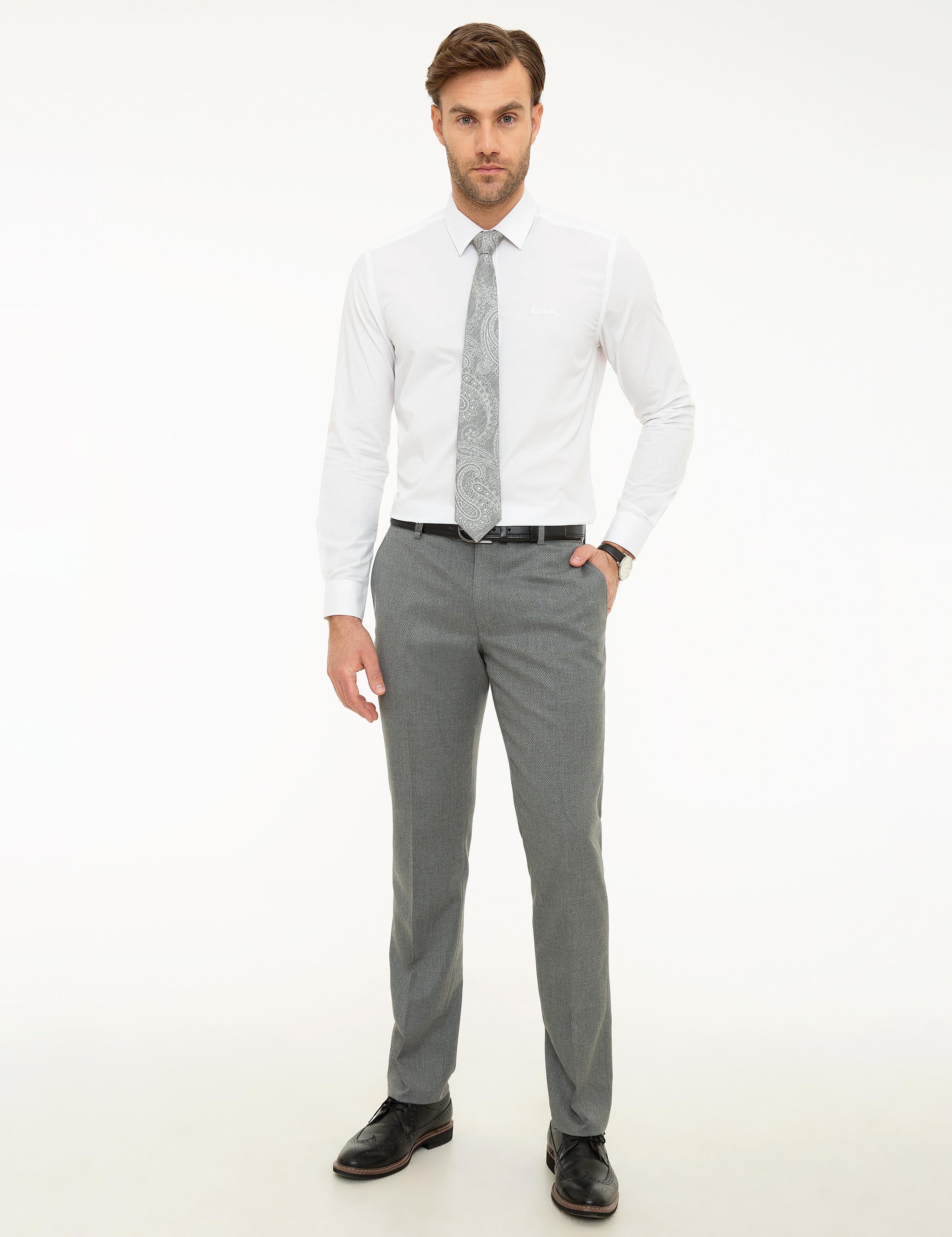 Beyaz Slim Fit Uzun Kollu Basic Gömlek