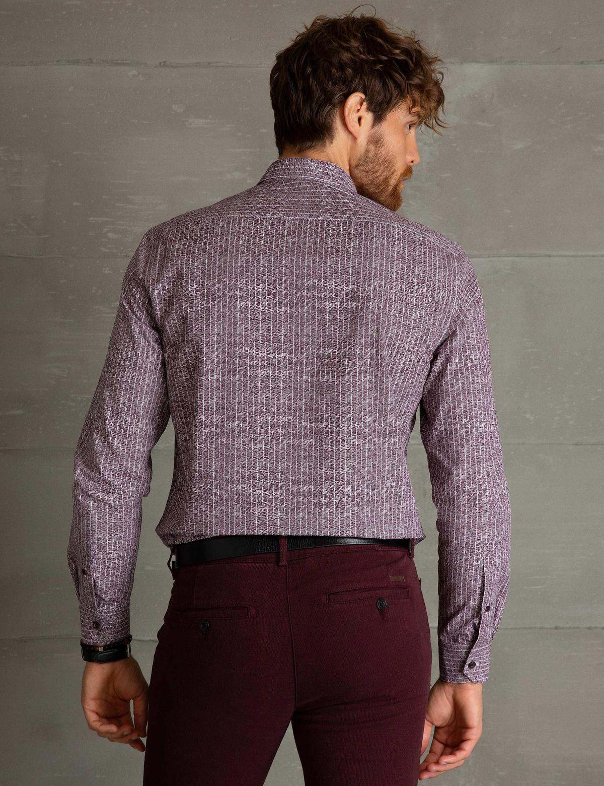 Bordo Slim Fit Gömlek - 50194972019
