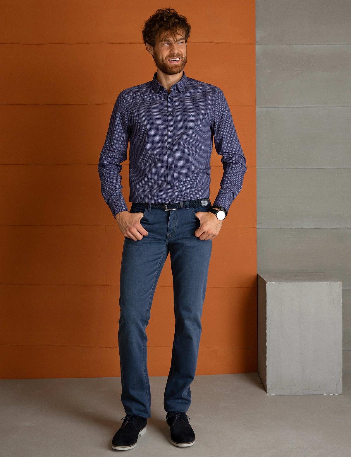 Bordo Slim Fit Gömlek