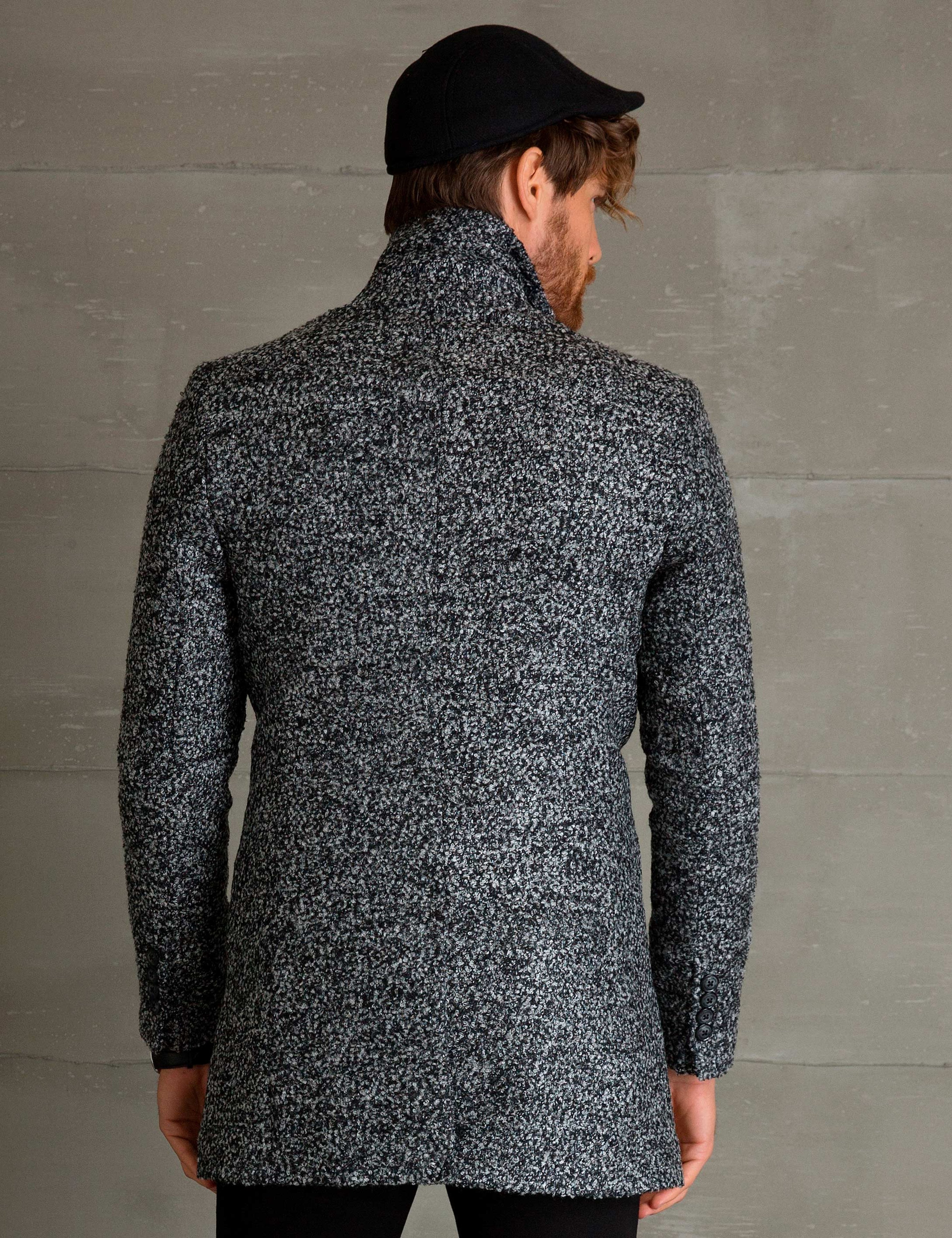 Siyah Ex.Slim Fit Kaban - Image 4