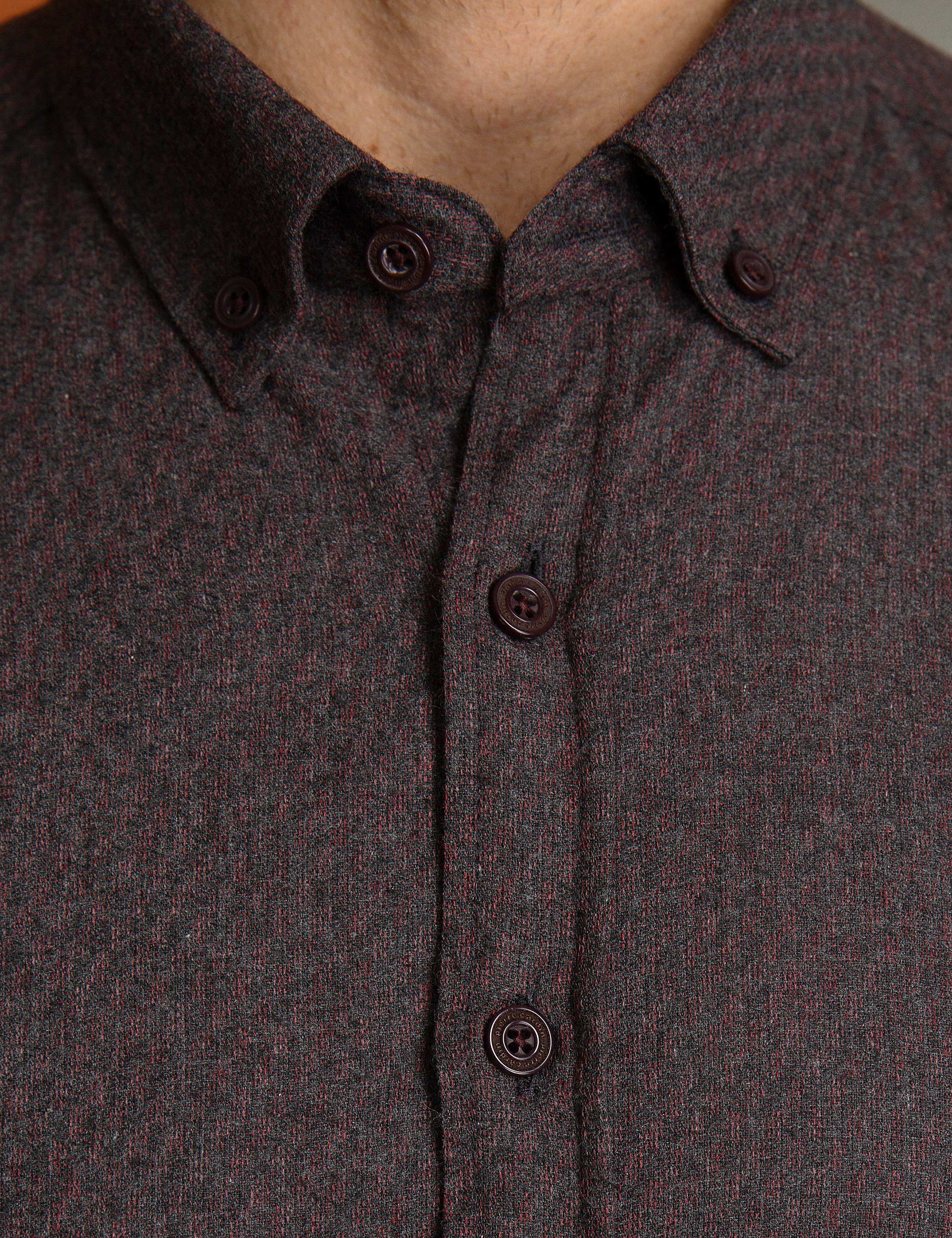 Bordo Slim Fit Gömlek