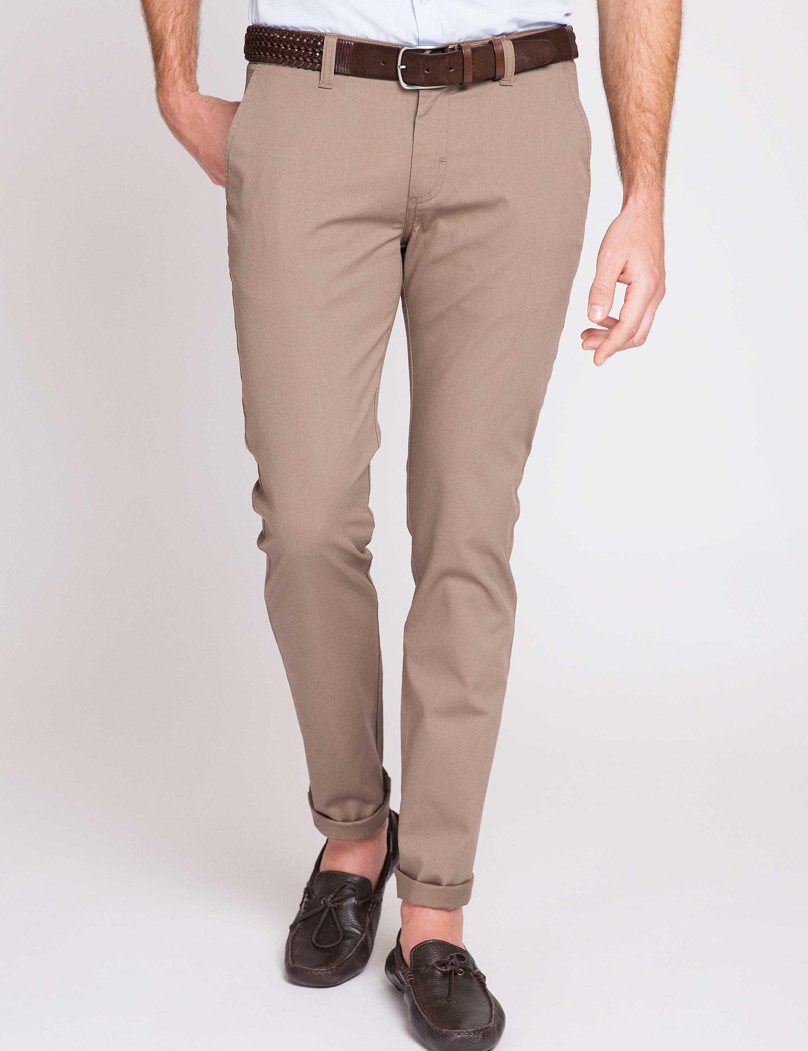 Camel Slim Fit Kanvas Pantolon