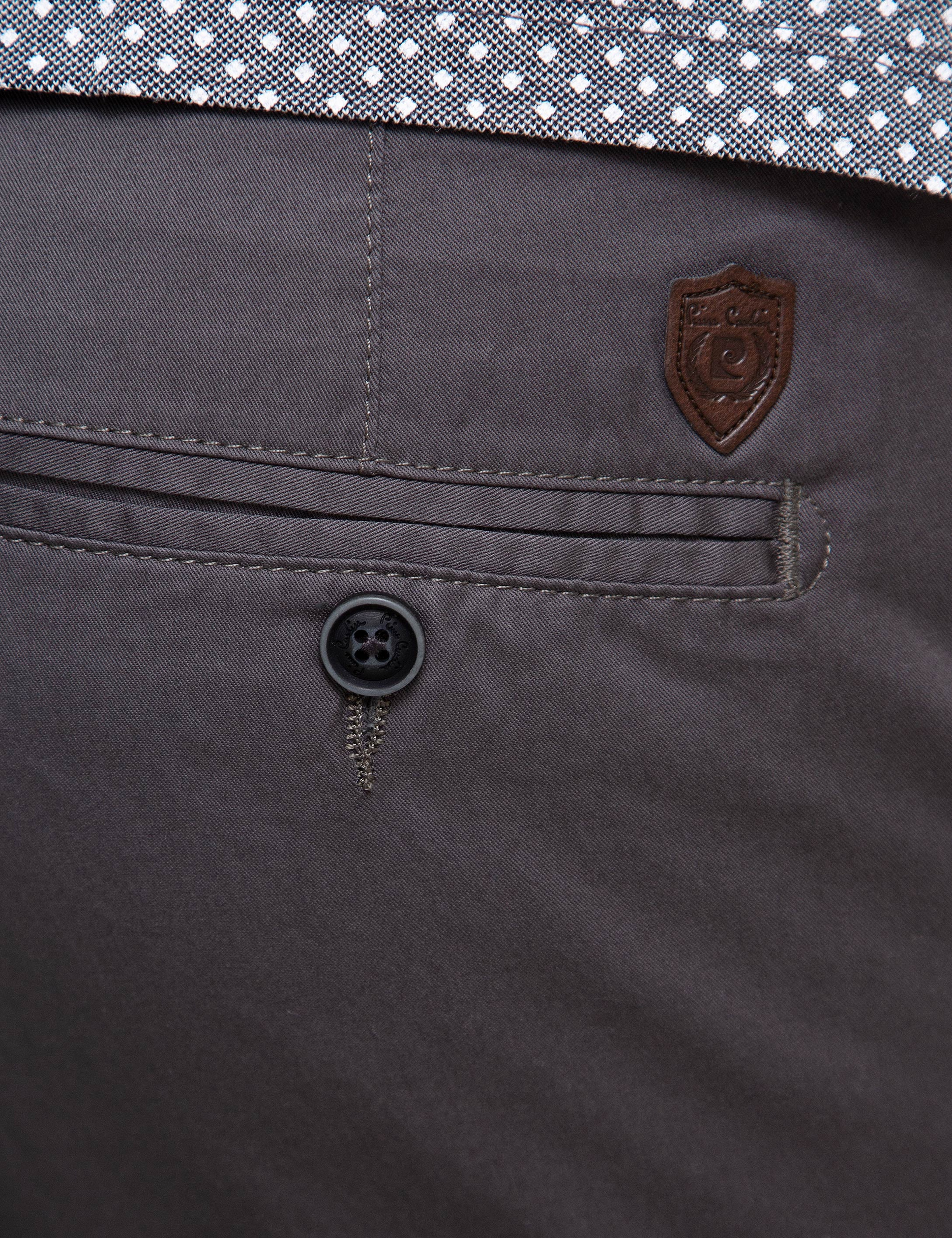 Gri Slim Fit Chino Pantolon - Image 4