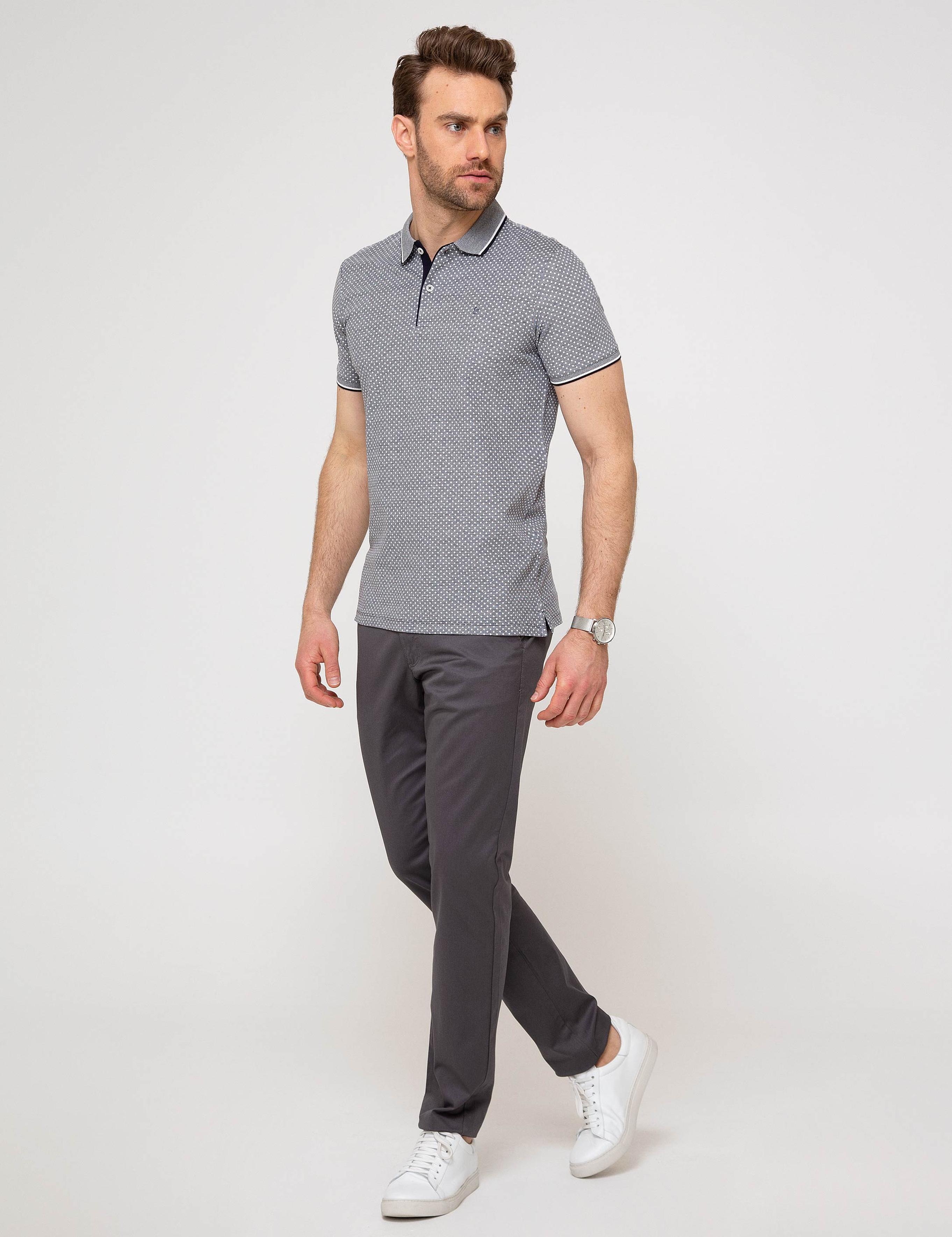 Gri Slim Fit Chino Pantolon
