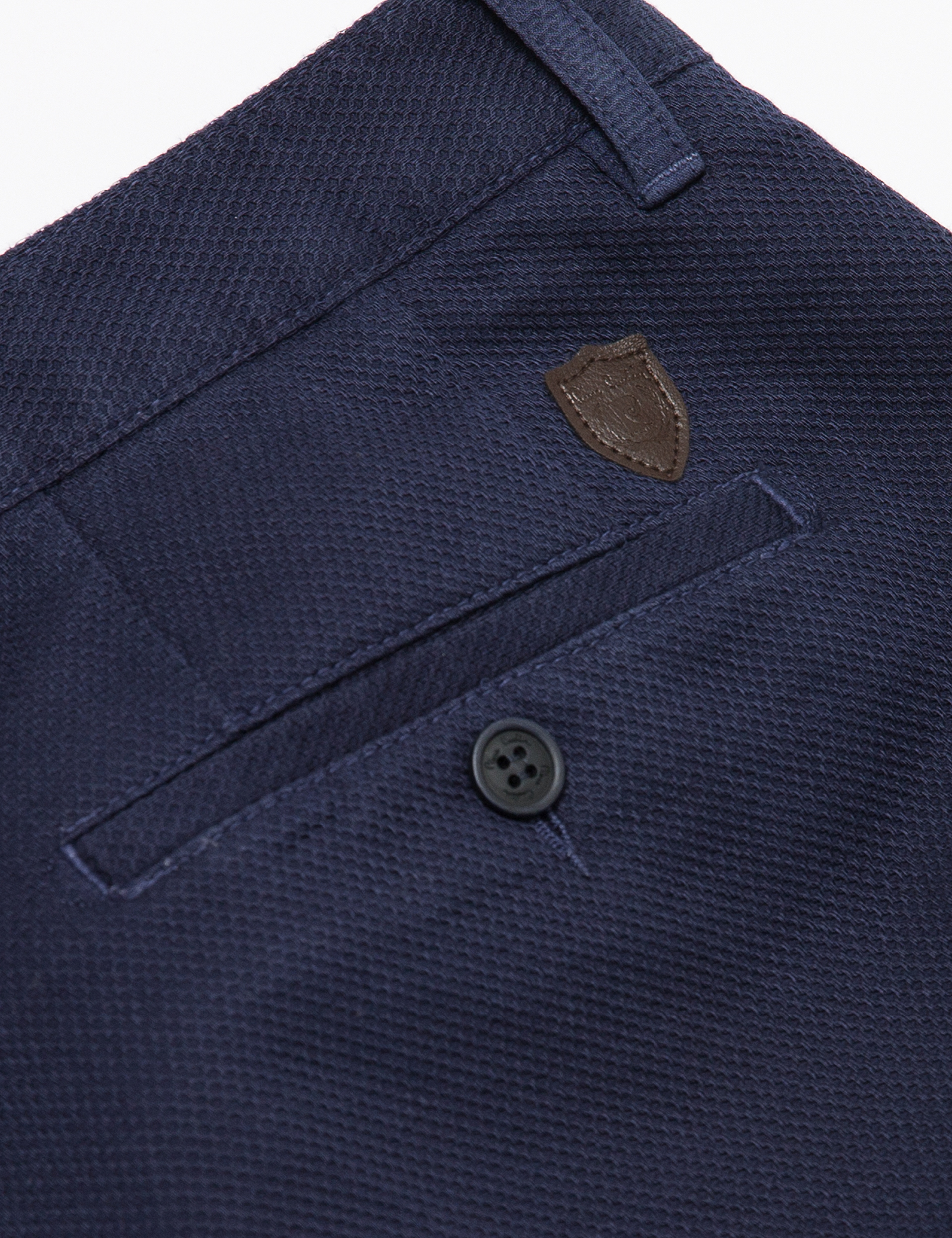 Lacivert Slim Fit Chino Pantolon - Image 3