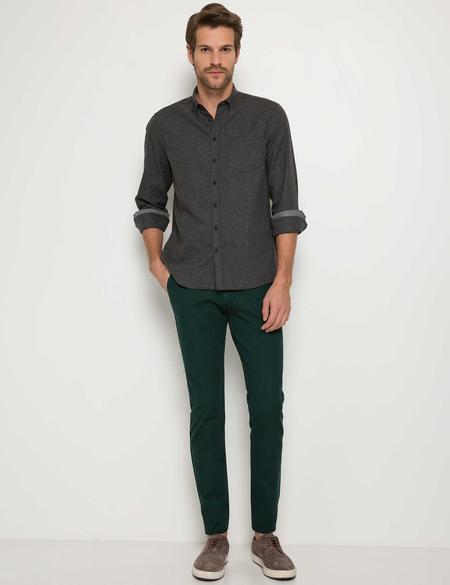 Yeşil Slim Fit Chino Pantolon - 50178613021