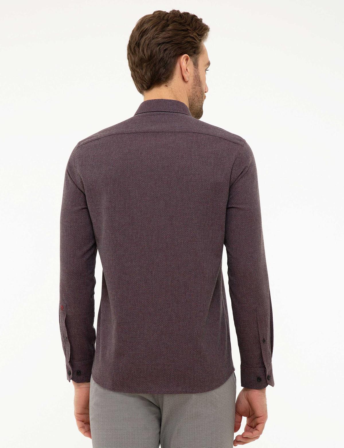 Bordo Slim Fit Gömlek - 50195383016