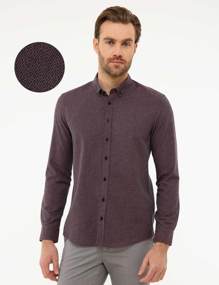 Bordo Slim Fit Gömlek - 50195383016