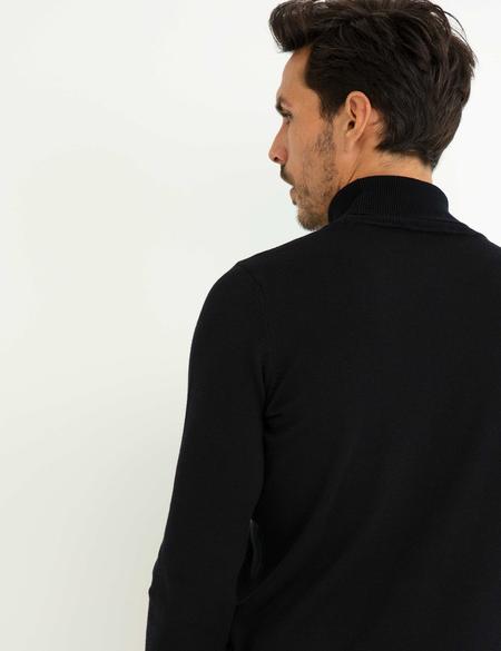 Siyah Slim Fit Basic Triko Kazak - 50194204033