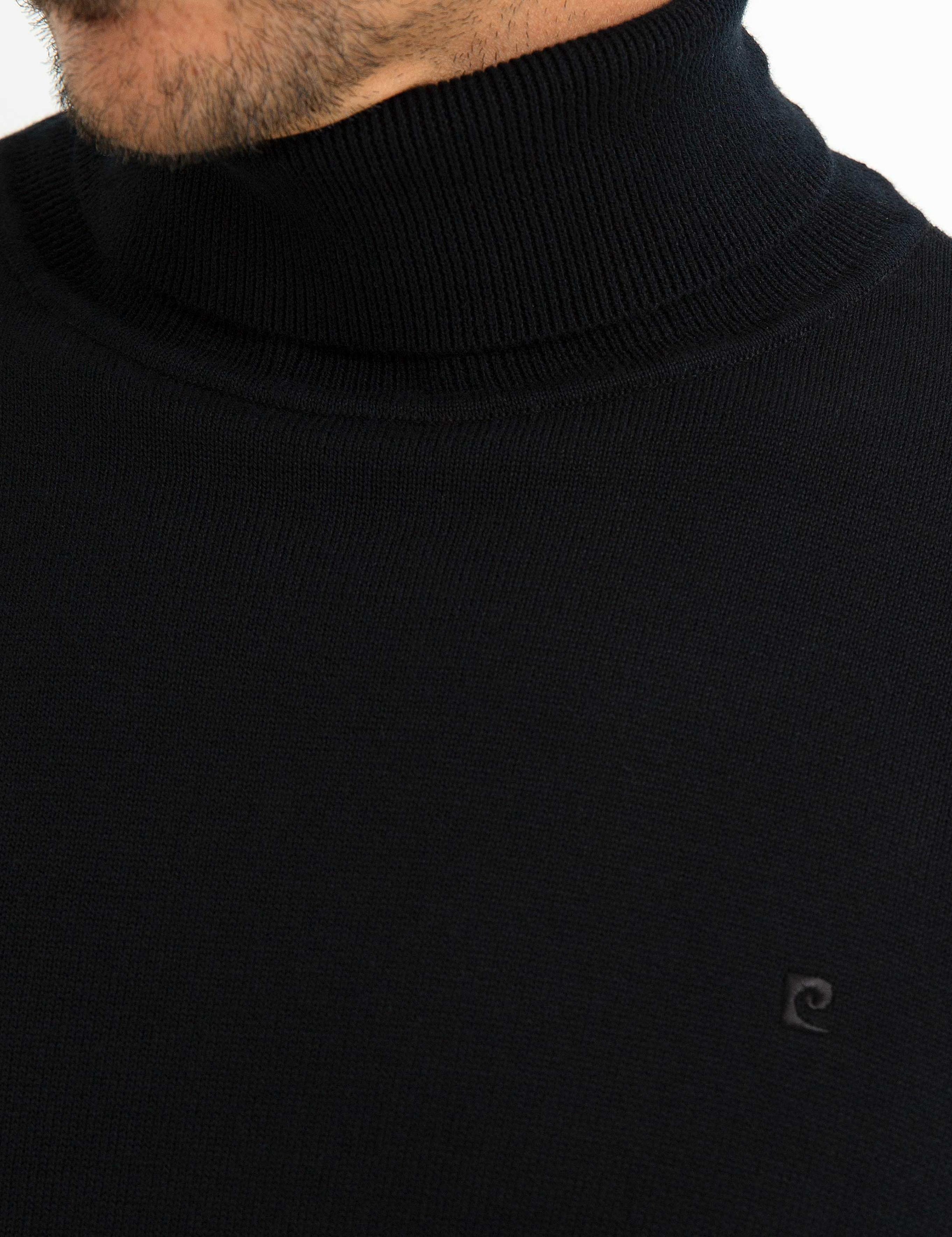 Siyah Slim Fit Basic Triko Kazak