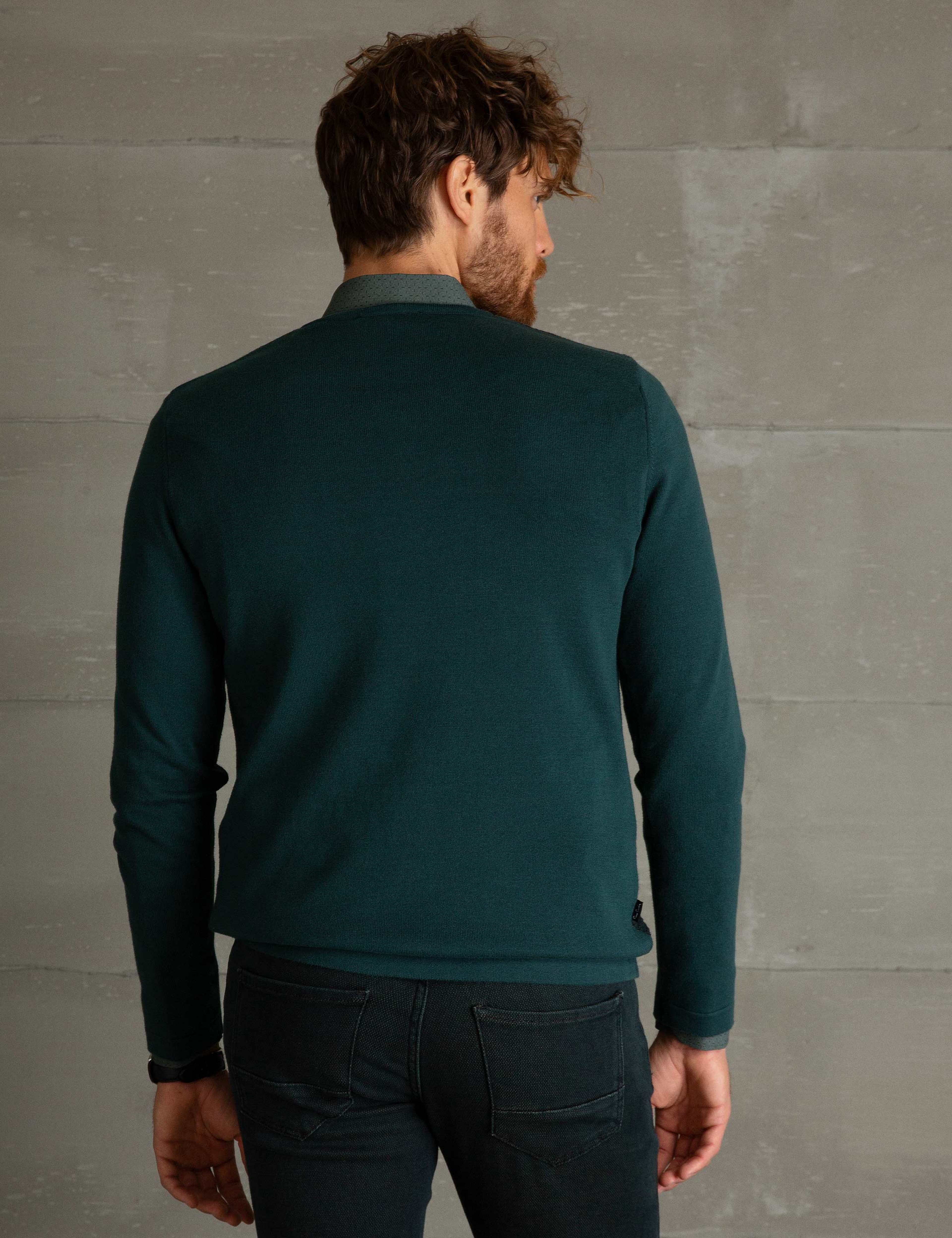 Yeşil Slim Fit Kazak - Image 4