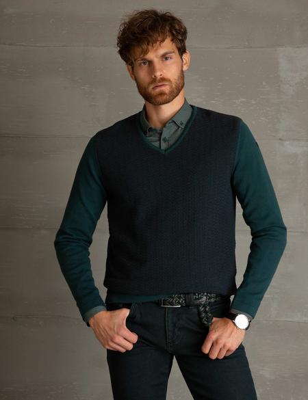 Yeşil Slim Fit Kazak - 50194119053