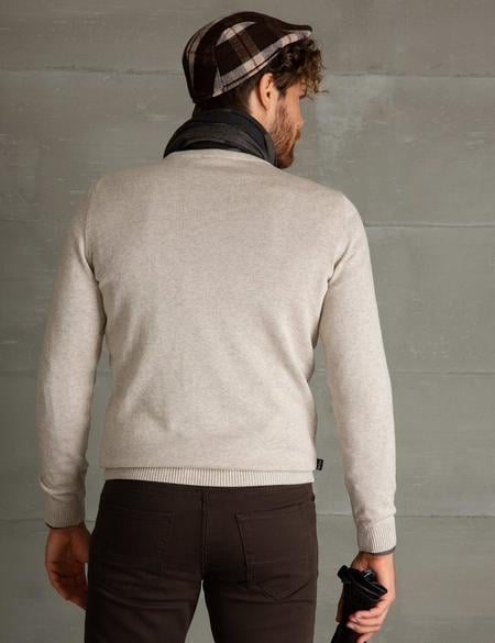 Bej Slim Fit Triko Kazak - 50195744053