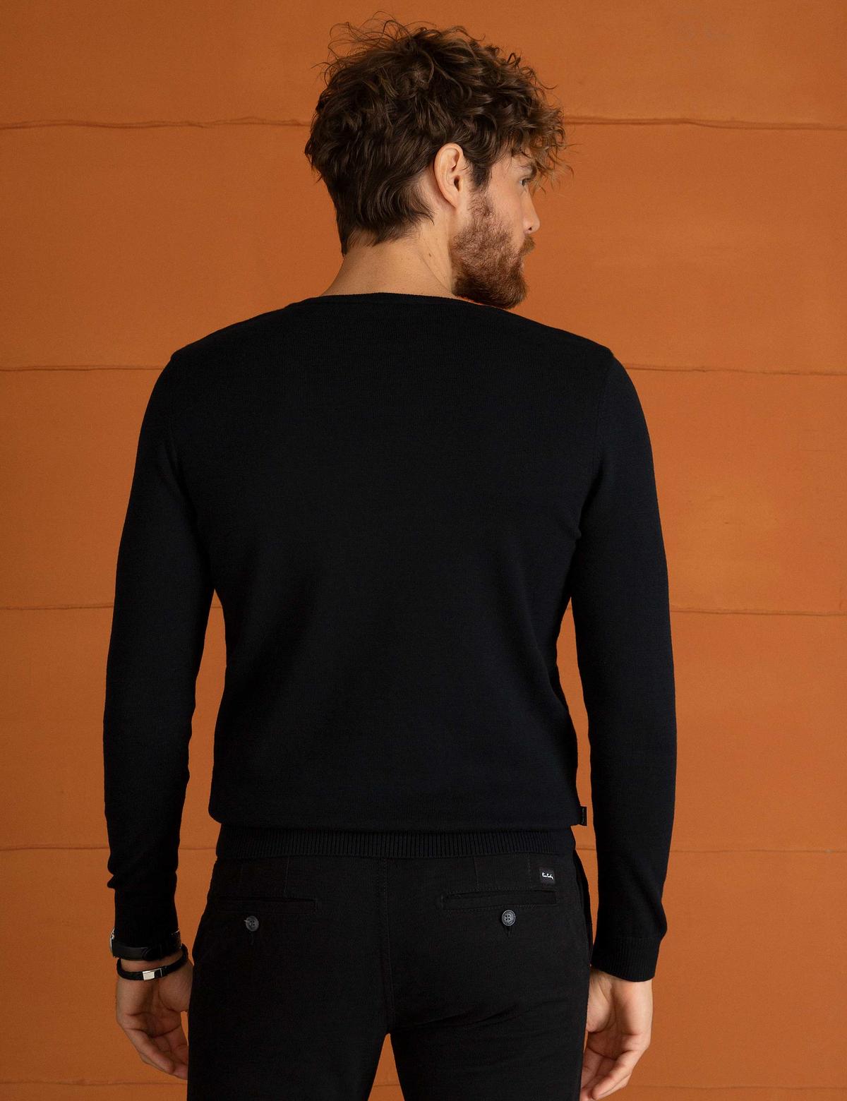 Siyah Triko Kazak - 50194124053