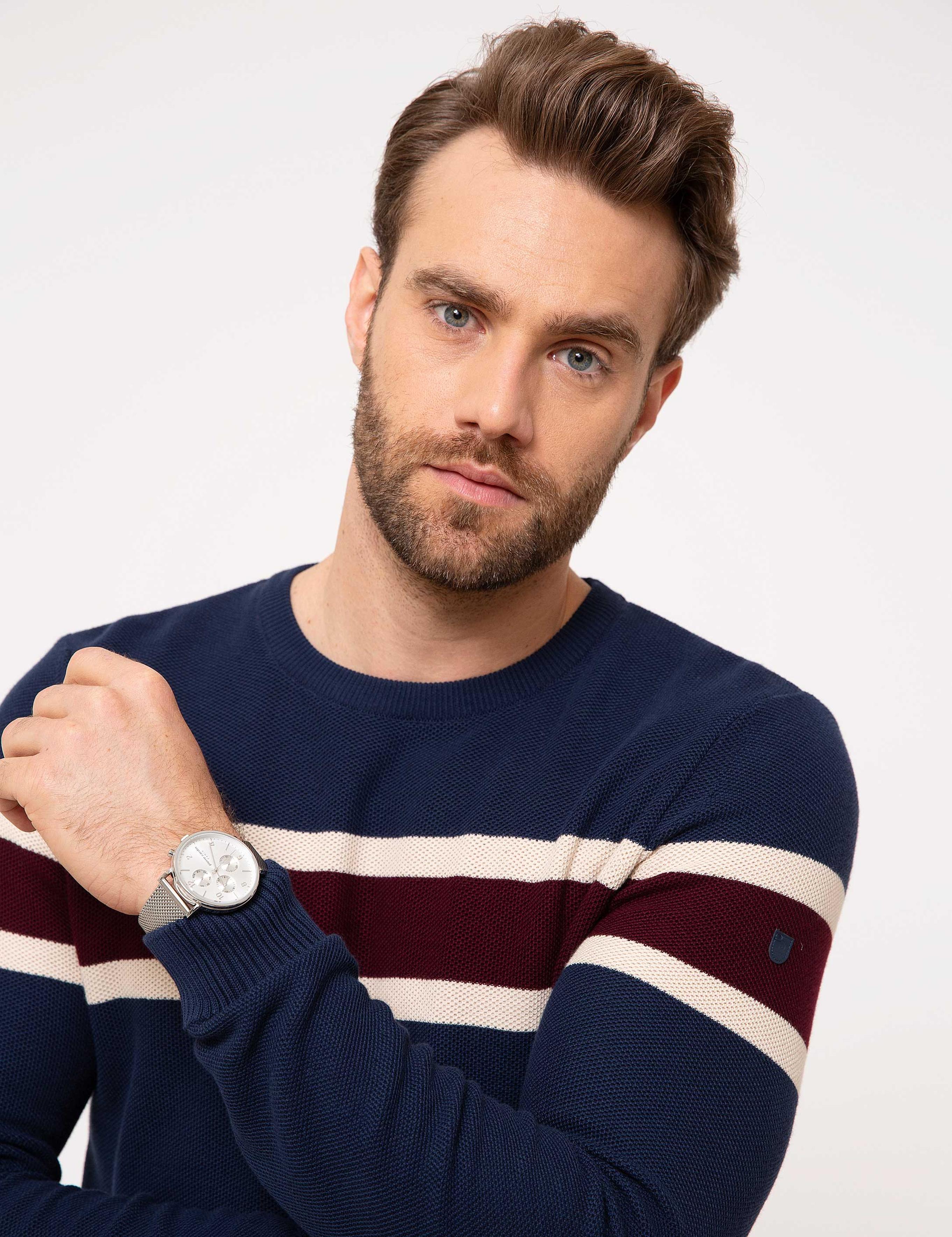 Lacivert Slim Fit Kazak