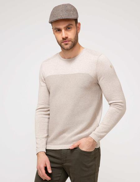 Bej Slim Fit Triko Kazak - 50208706017