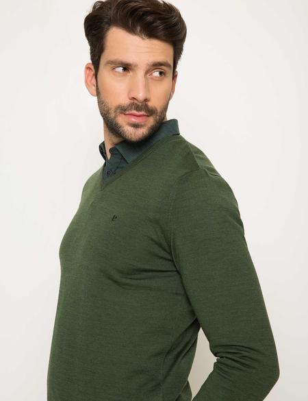 Yeşil Triko Kazak - 50179041043