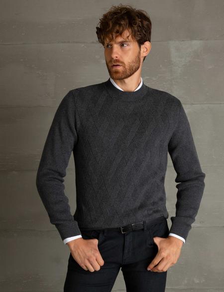 Gri Triko Kazak - 50193359043