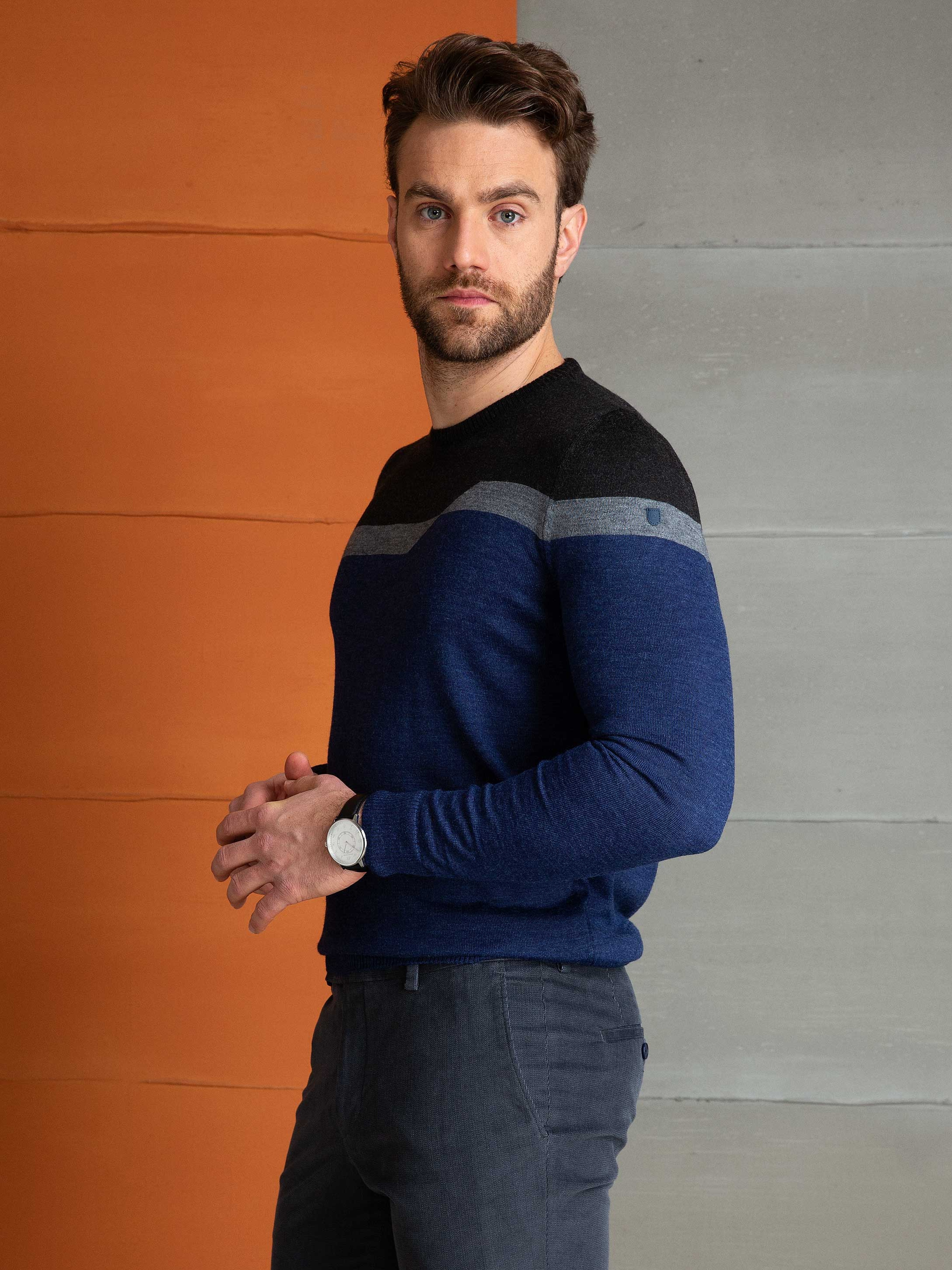 İndigo Slim Fit Bisiklet Yaka Triko Kazak - Image 2