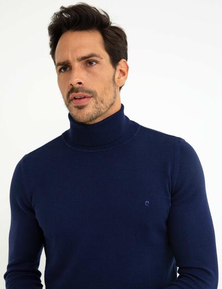 Lacivert Slim Fit Basic Kazak - 50194204043