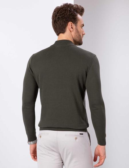 Haki Slim Fit Triko Kazak - 50208710026