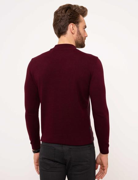 Bordo Slim Fit Triko Kazak - 50208710016