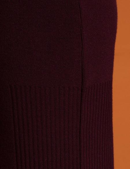 Bordo Triko Elbise - 50197589012